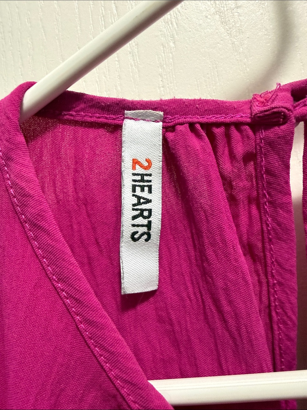 Magenta Ruffle Sleeve Top - Picture 2 of 3